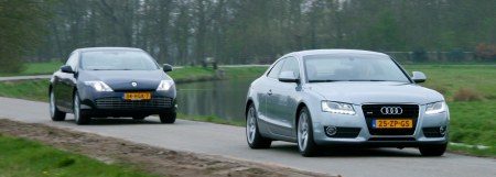 Audi A5 versus Renault Laguna Coupe Audi A5 versus Renault Laguna Coupe