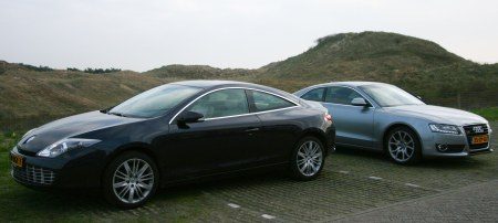 Audi A5 versus Renault Laguna Coupe Audi A5 versus Renault Laguna Coupe