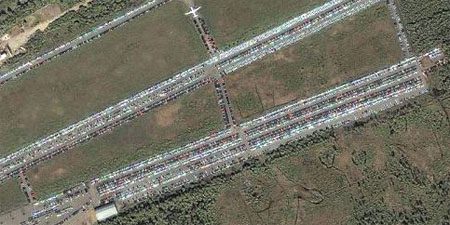 Russian airport as parking lot