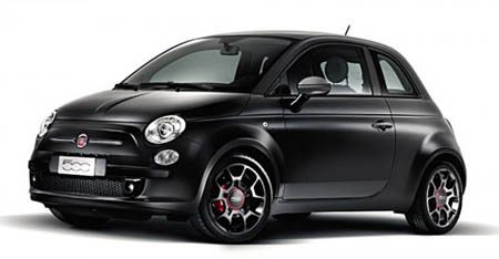 Matzwarte Fiat 500