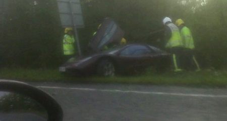 Rowan Atkinson crash McLaren F1