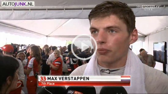 Interview Max Verstappen