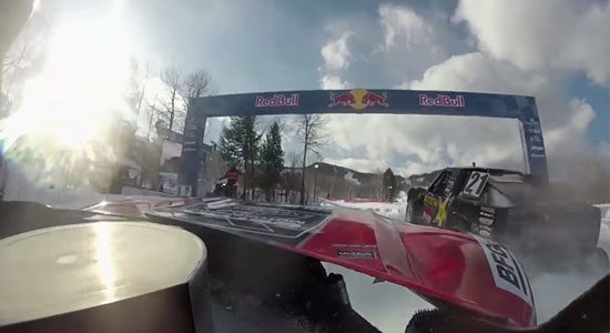 Protruck race op skipiste is bizar!