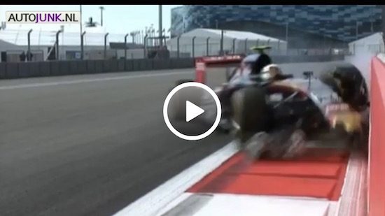 F1-training gestaakt na zware crash Carlos Sainz