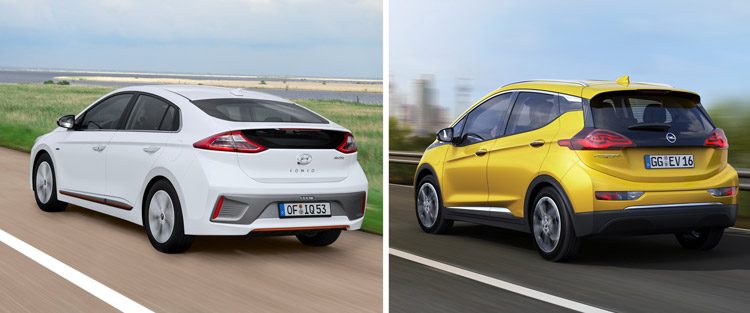Ampera-e versus Ioniq Ampera-e versus Ioniq