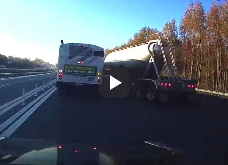 Bus vrachtwagen SUV sandwich