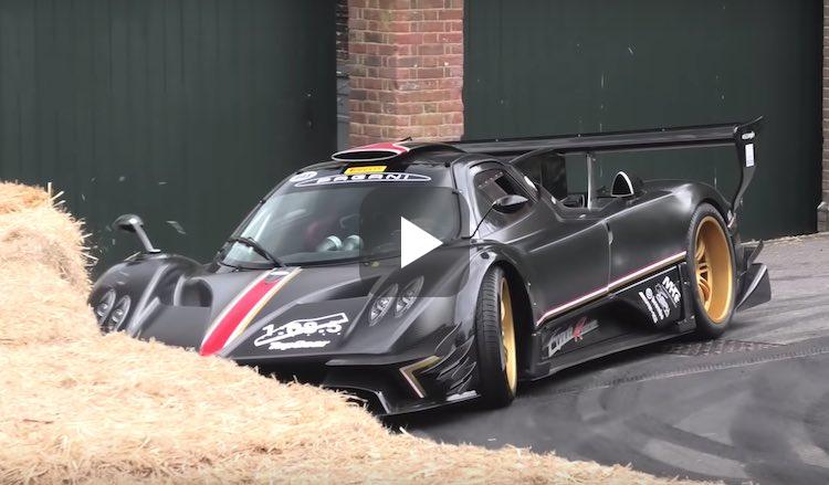 Man kan niet overweg met Pagani Zonda R, maakt schade